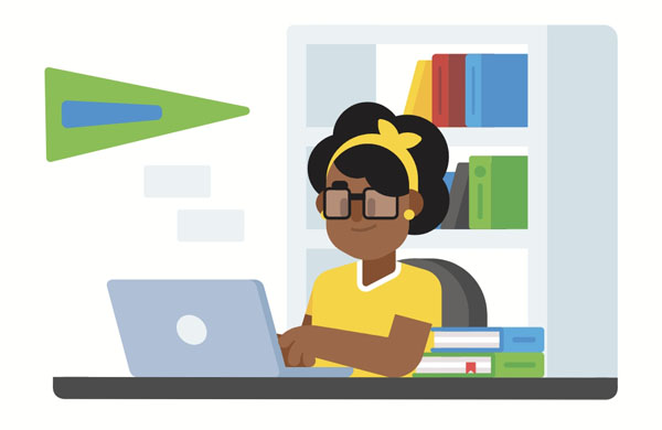 Mia needed information for her essay, so she did some research at the library. Mary wants to be a famous author. She’s already very good at writing.  It’s rainy today, so I’m working from home!  We didn’t use to search the web for information. Actually, we read books!  I need to pick three classes for next semester.