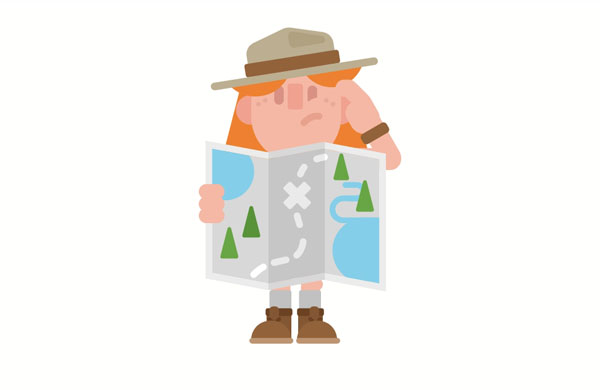 She got lost while she was looking for the gold.  The X shape on this map is the place I need to go, but how do I get there?