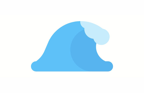 The ocean wave is big and beautiful.