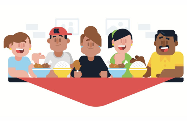 This is where the university students eat breakfast, lunch, and dinner. It’s the dining hall.