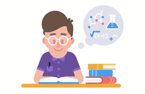 Tom studied last night, because he wants to read his notes one more time.  I’m not worried because I have plenty of time to finish my homework.